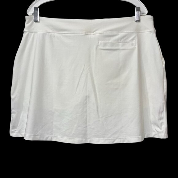 Nike Golf Skort Womens X Large White Pull On Pockets Gray Swoosh Golf Team - Picture 3 of 8